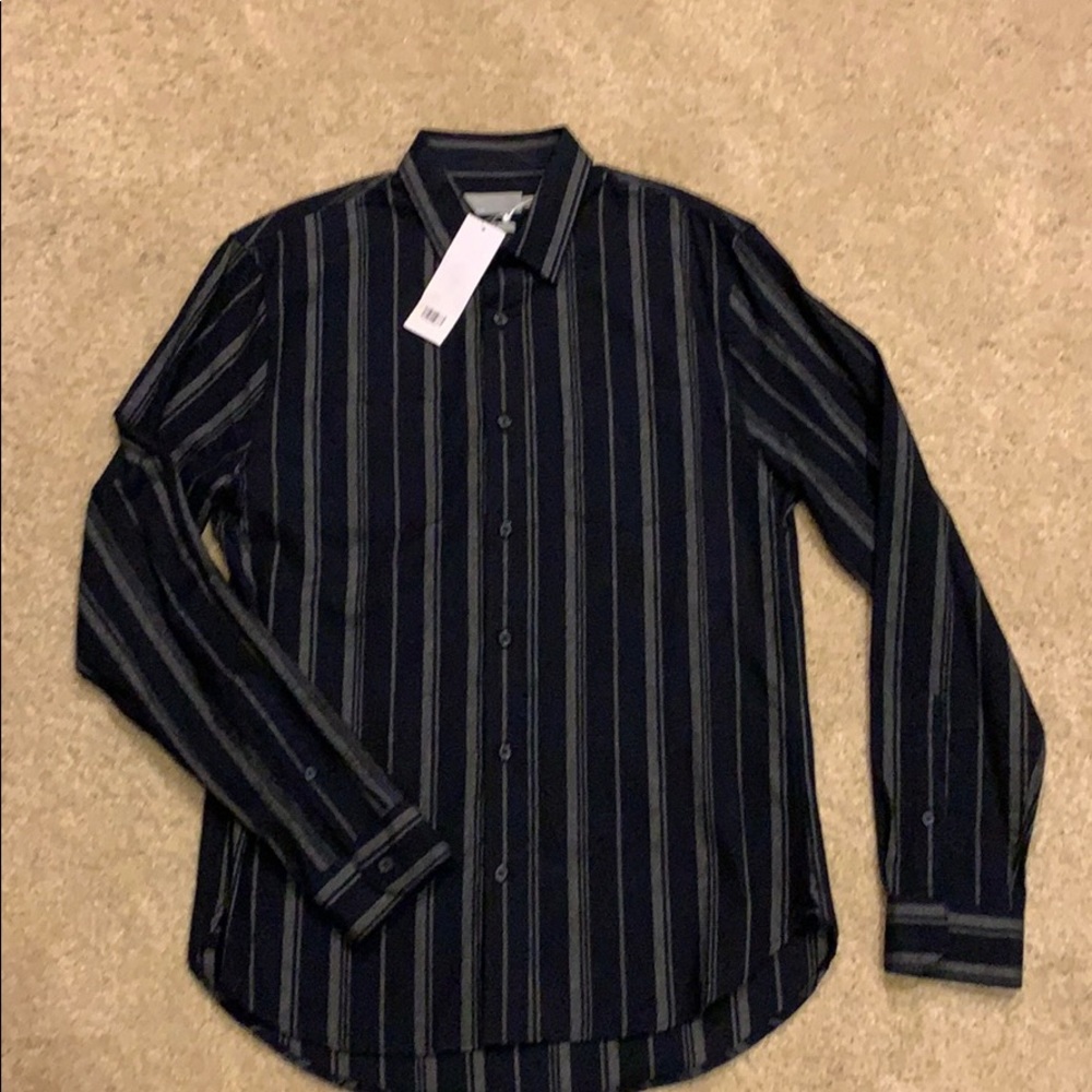 VINCE L/S Striped Dress Shirt